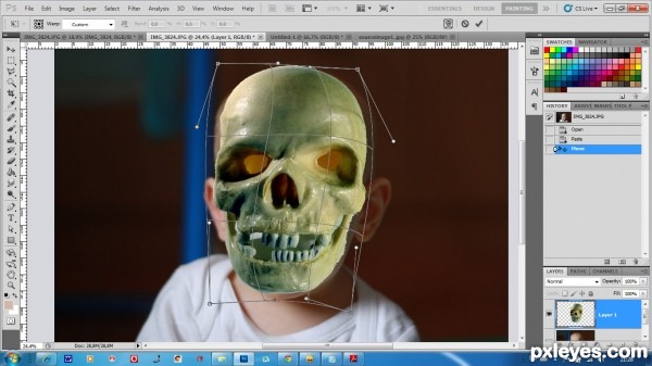 Creation of Bebe skull: Step 2