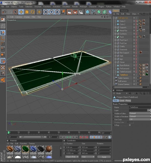 Creation of Pool Table: Step 3
