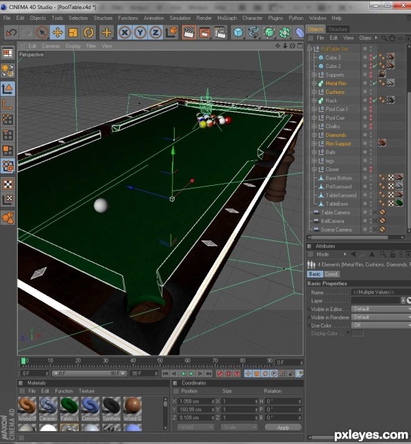 Creation of Pool Table: Step 8