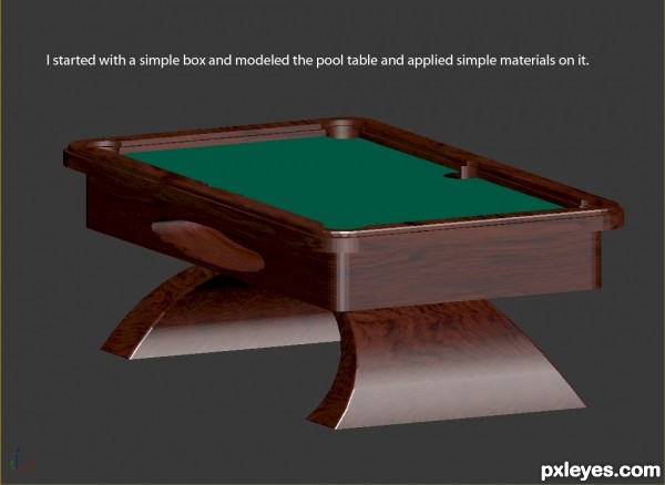 Creation of Interior pooltable: Step 1