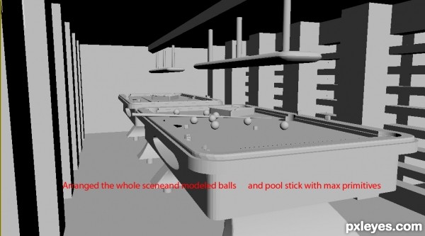 Creation of Interior pooltable: Step 3