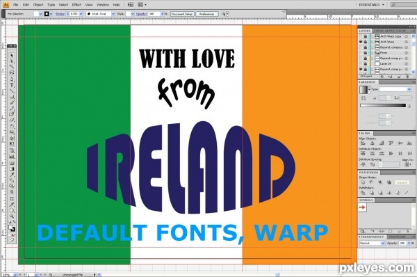 Creation of With Love from Ireland: Step 3