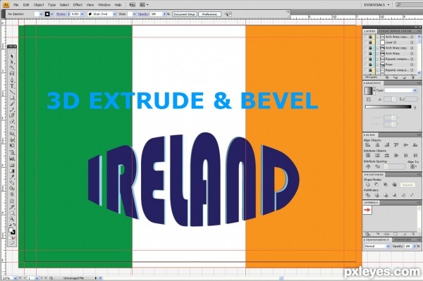 Creation of With Love from Ireland: Step 4