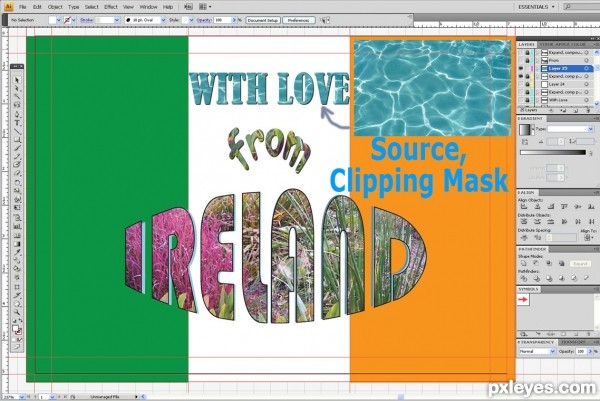 Creation of With Love from Ireland: Step 7