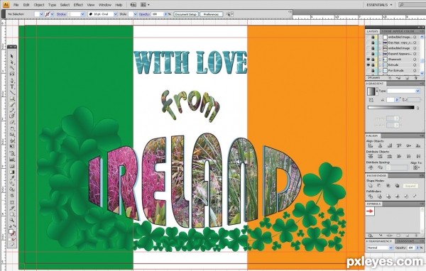 Creation of With Love from Ireland: Step 9