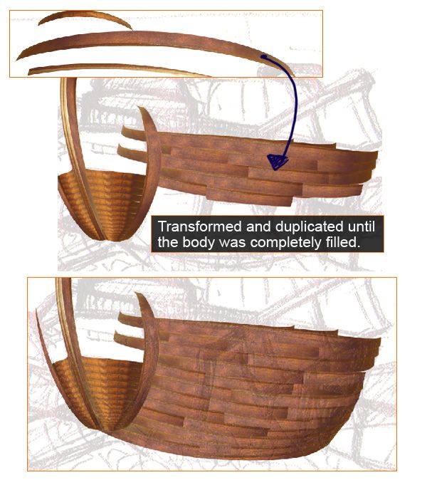 Creation of the merchant ship: Step 6