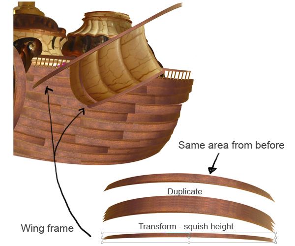 Creation of the merchant ship: Step 10