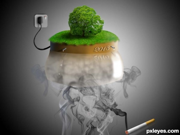 Creation of Plant the trees with smokes: Step 4