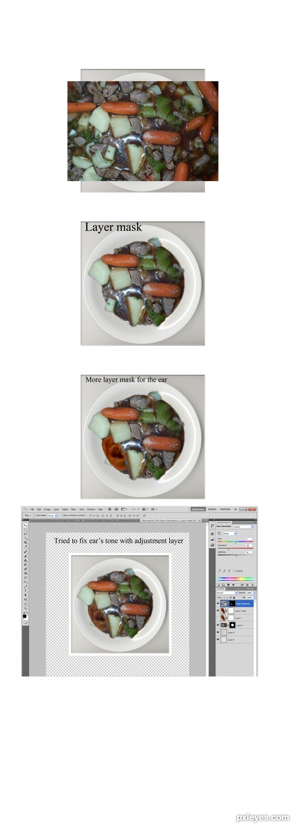 Creation of Explorer's stew: Step 1