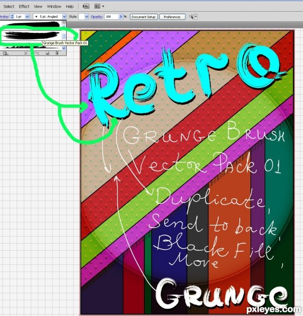 Creation of Retro Grunge Poster: Step 5