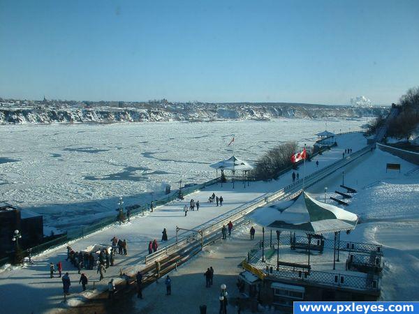 St-Lawrence  river in winter