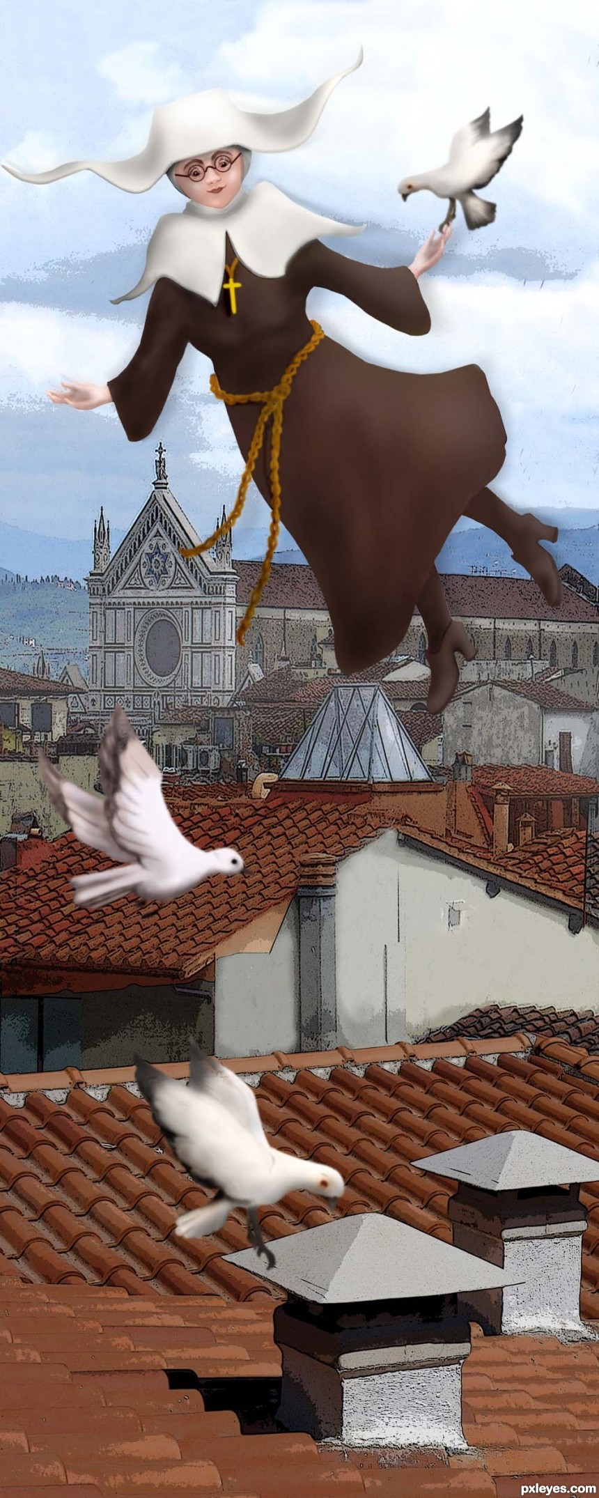 Flying Nun photoshop picture)