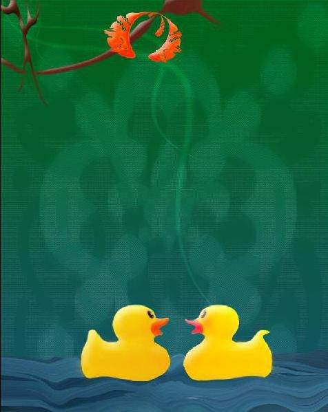 Creation of ducks in love: Step 14