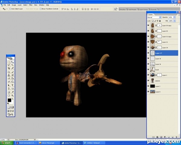 Creation of SackBoy: Step 11