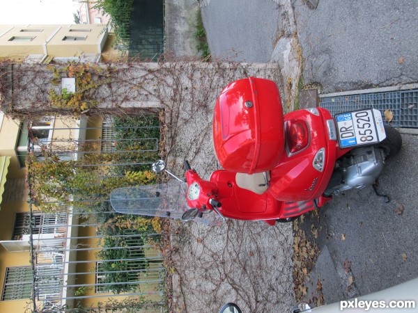 Creation of red vespa: Step 1