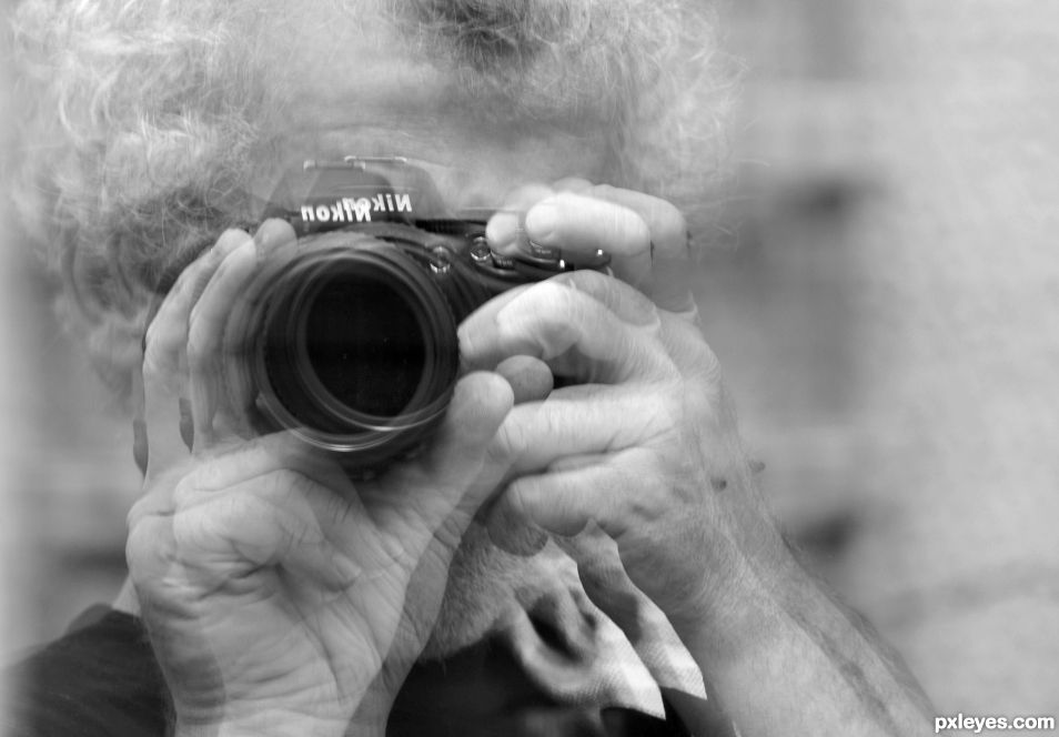 Self-portrait in double glazing