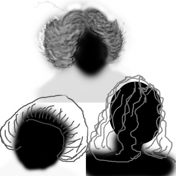 Creation of hair styles: Step 2