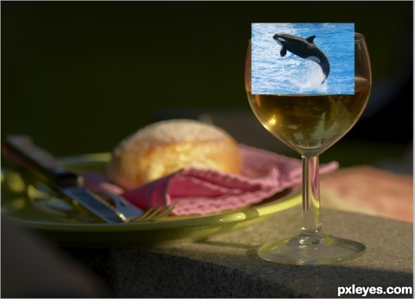 Creation of a glass of whale: Step 1