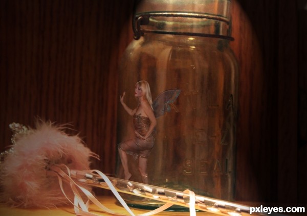 Creation of A Fairy in a Pickle Jar: Step 5