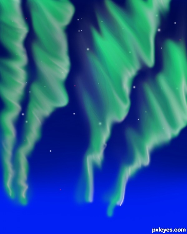 Creation of Awed by Aurora Borealis: Step 1