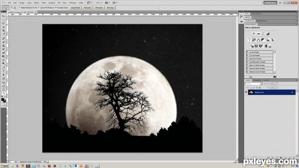 Creation of Moonlit night: Step 4