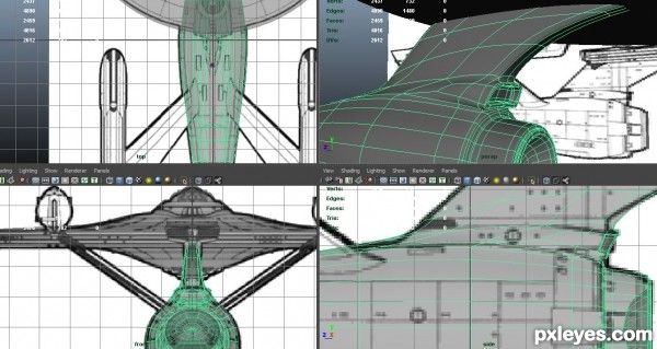 Creation of NCC-1701B: Step 8