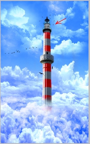 Creation of Lighthouse In The Clouds: Step 9