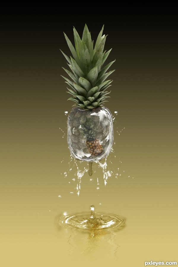 Creation of PINEAPPLE SPLASH: Step 20