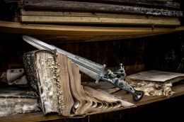 Steampunk Knife on a Shelf