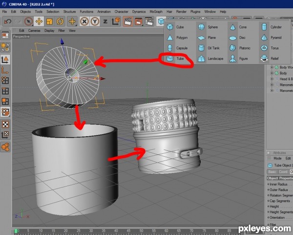 Creation of SteamPunk R2D2: Step 2