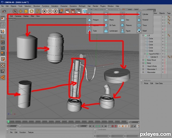 Creation of SteamPunk R2D2: Step 3