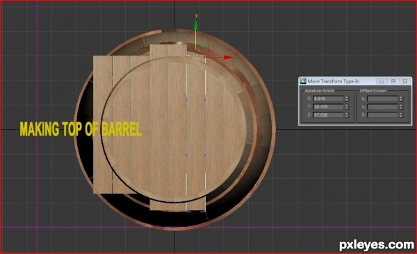 Creation of Apples on a Whiskey Barrel: Step 10