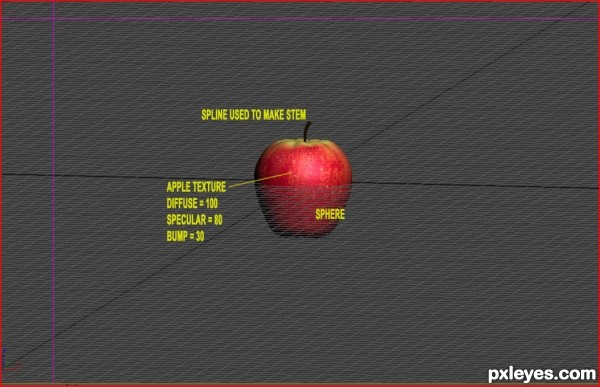 Creation of Apples on a Whiskey Barrel: Step 3