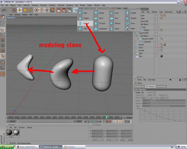 Creation of stones 3d: Step 1