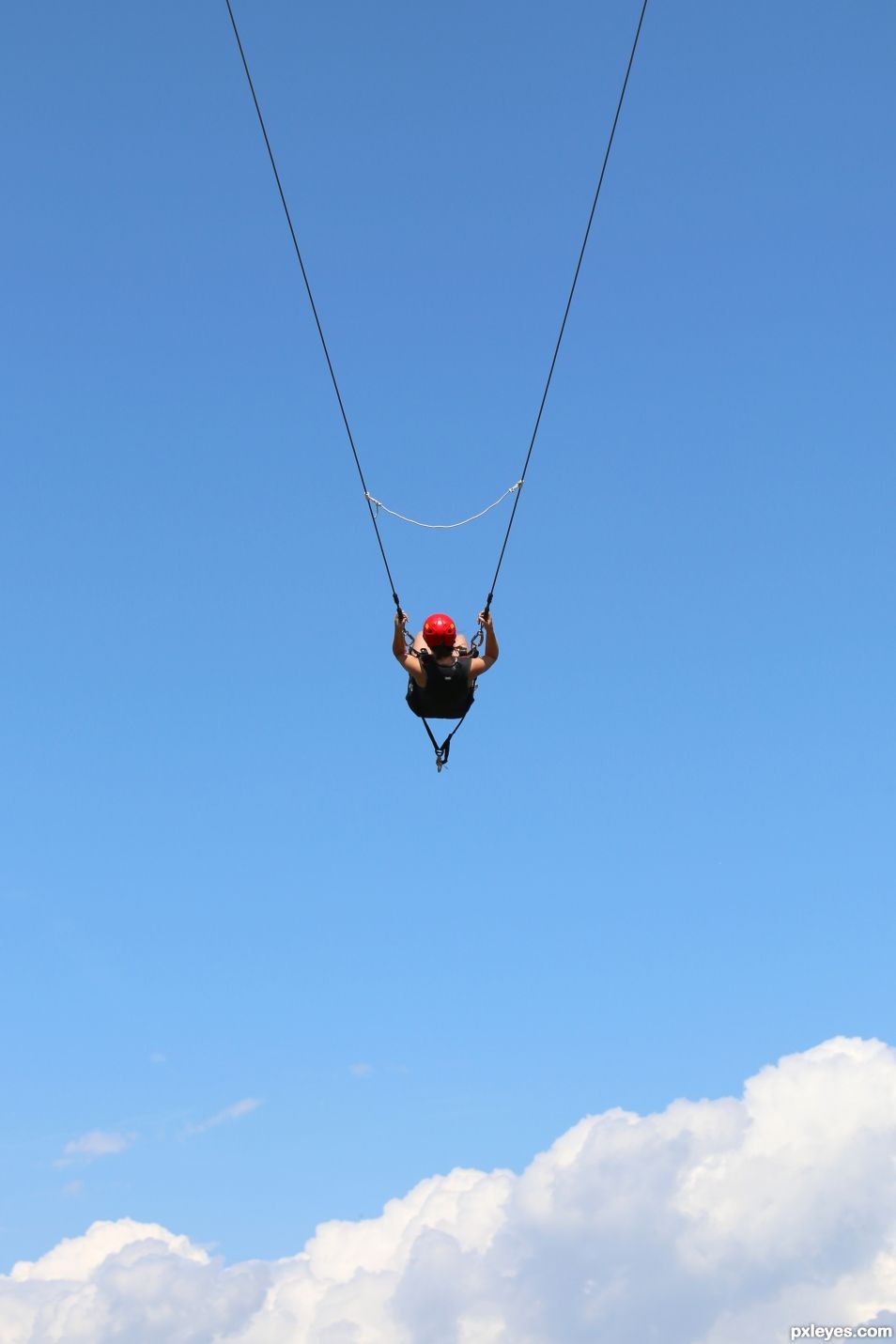 swinging in the sky