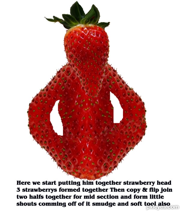 Creation of Strawberry Man: Step 3