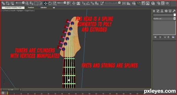 Creation of Stratocaster: Step 7