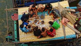 Sharing a Meal Outside