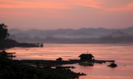 Sunset on the Mekong