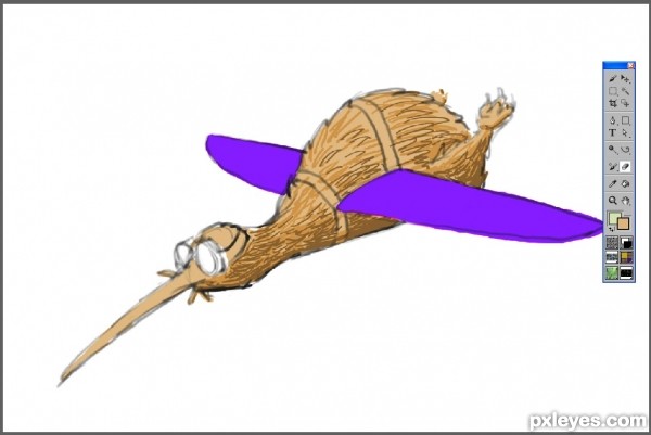 Creation of Kiwis can fly: Step 5