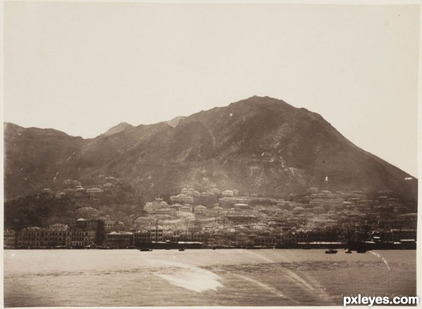 Creation of Hong Kong Harbour and the Peak: Step 1