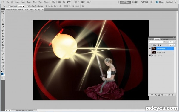 Creation of lady of the light: Step 2