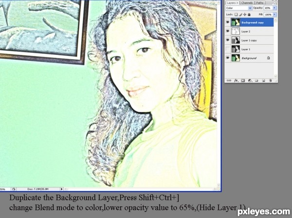 Creation of colorize of sketch: Step 7