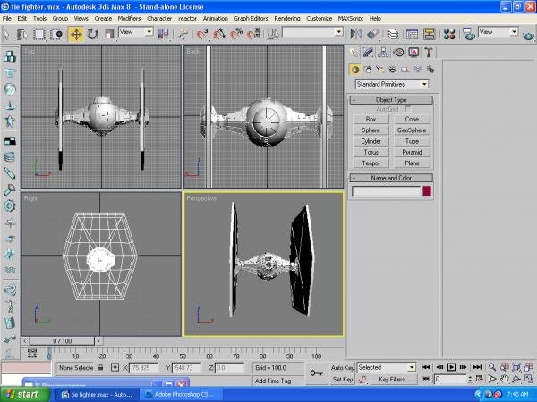 Creation of Tie Fighter: Step 4