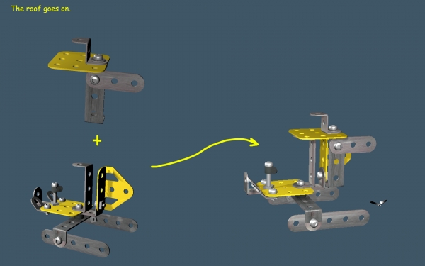 Creation of Meccano Helicopter: Step 6