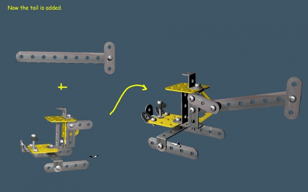 Creation of Meccano Helicopter: Step 7