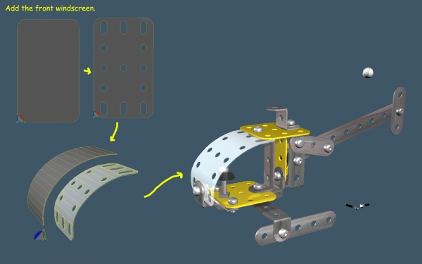 Creation of Meccano Helicopter: Step 8