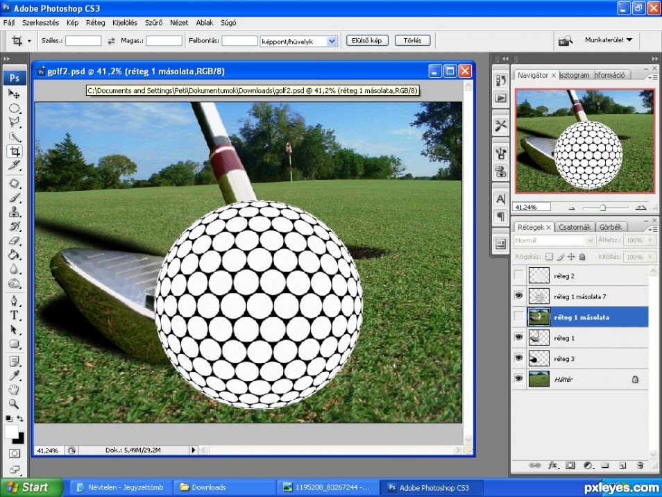 Creation of Golf ball: Step 8