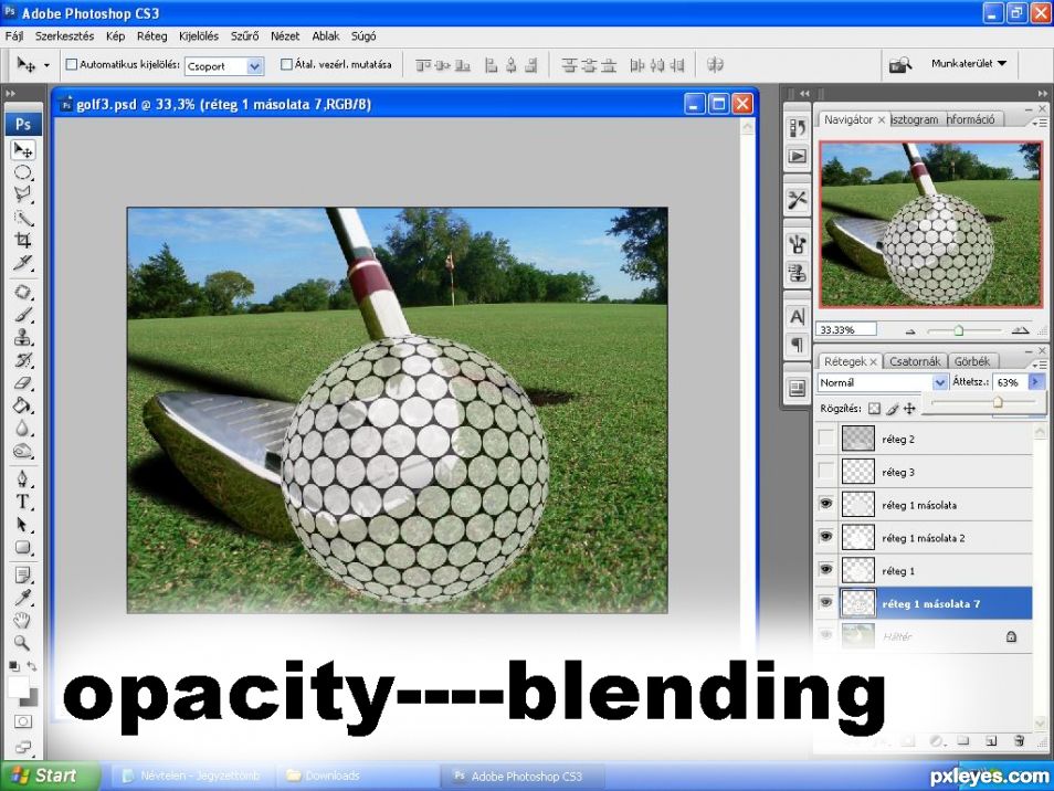 Creation of Golf ball: Step 12