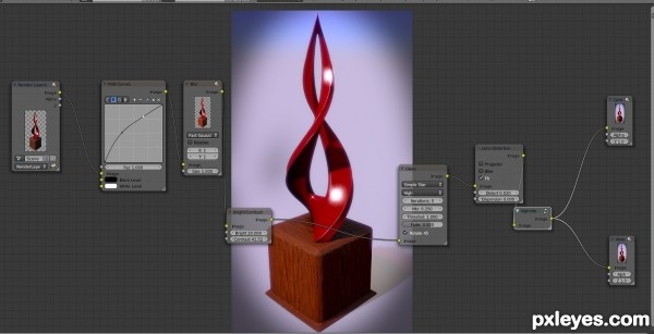 Creation of Fiery Trophy: Step 7